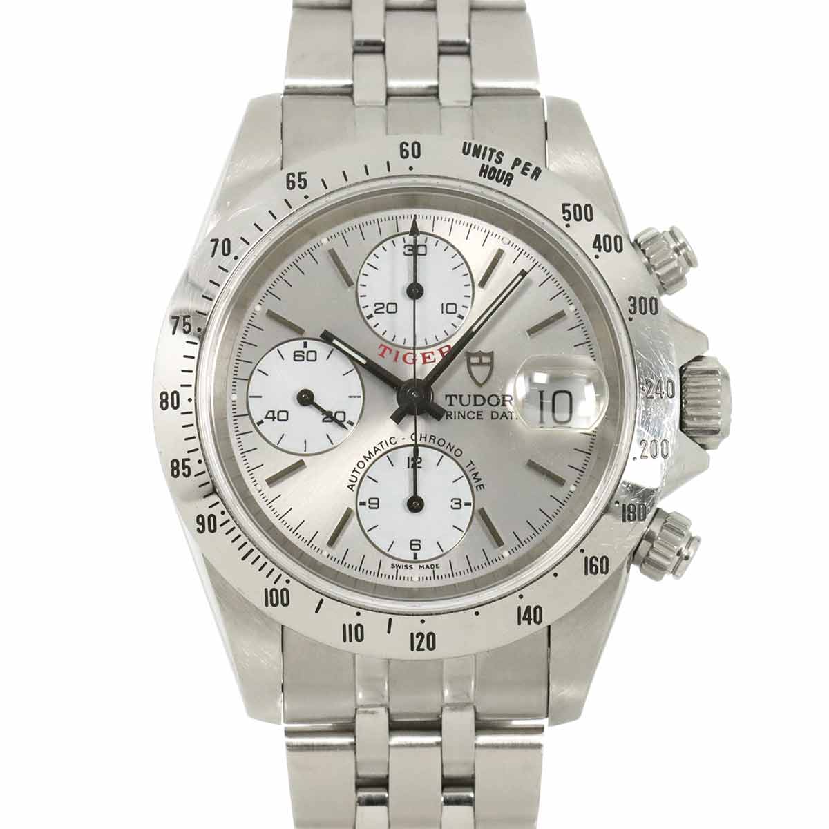 Chrono Time Tiger 79280 Date Automatic Silver Dial Mens Watch