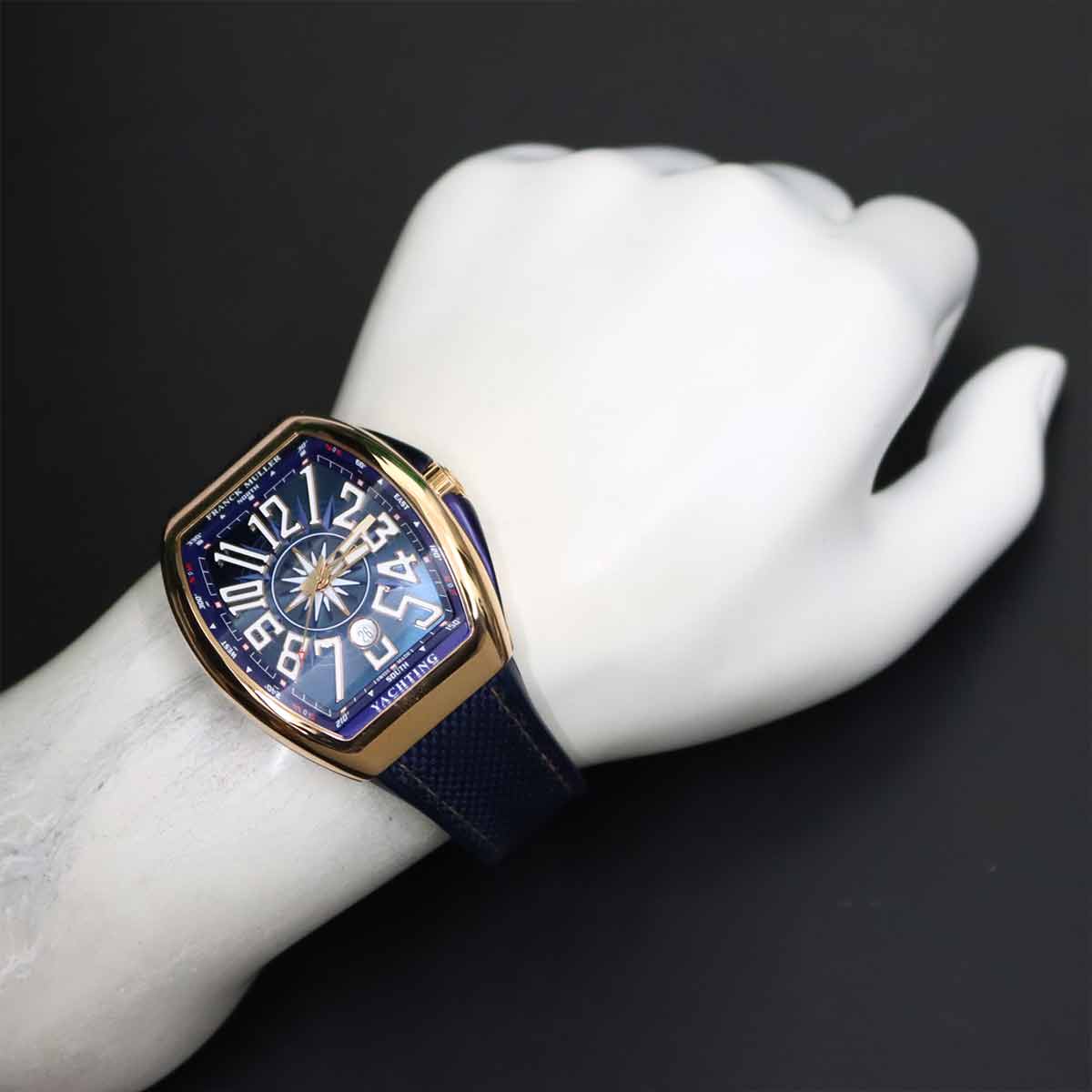 Vanguard Yachting V45SCDT Date 750PG Blue Dial Mens