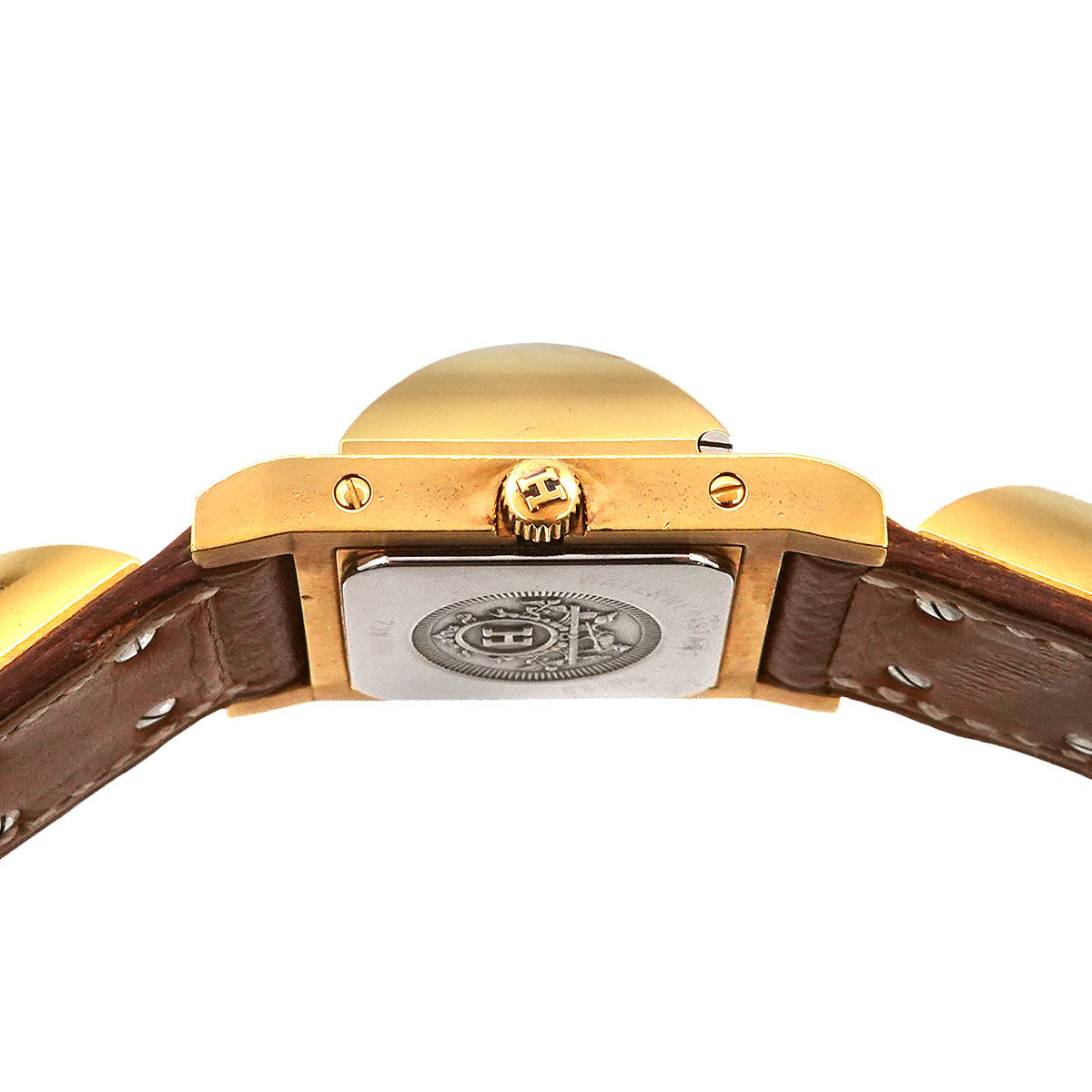 Medor Vintage pyramid Gold studs Quartz White Dial Ladies