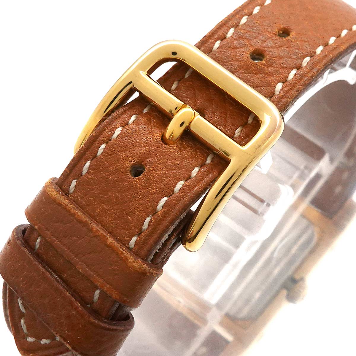 Medor Vintage pyramid Gold studs Quartz White Dial Ladies