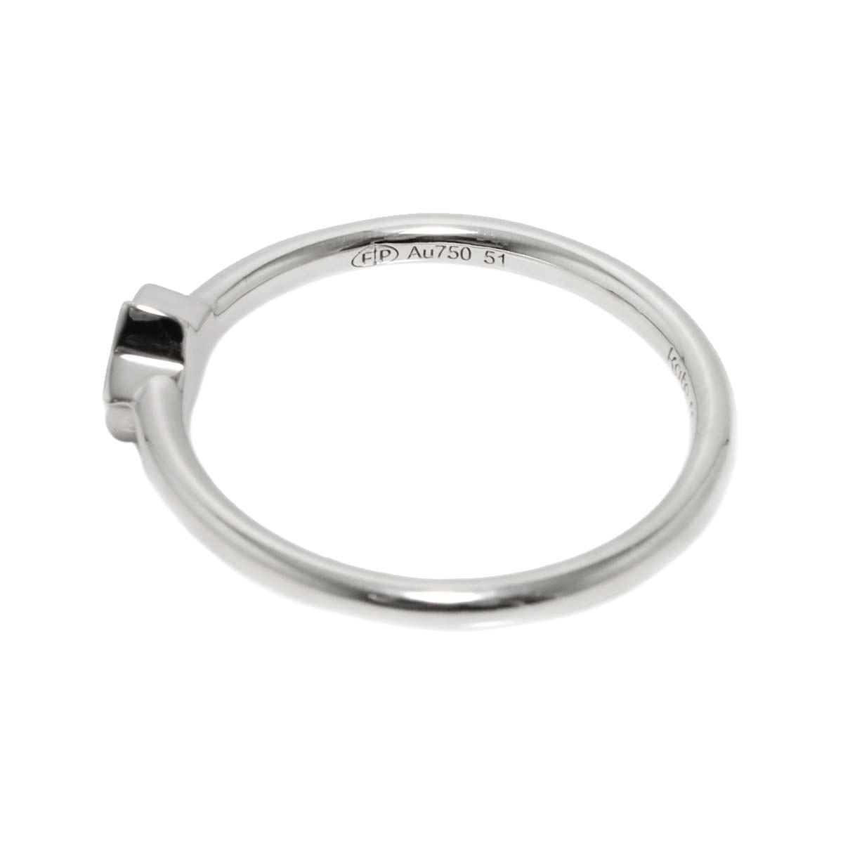 Diamond Ring 18K WG Size51 5.5-5.75(US)