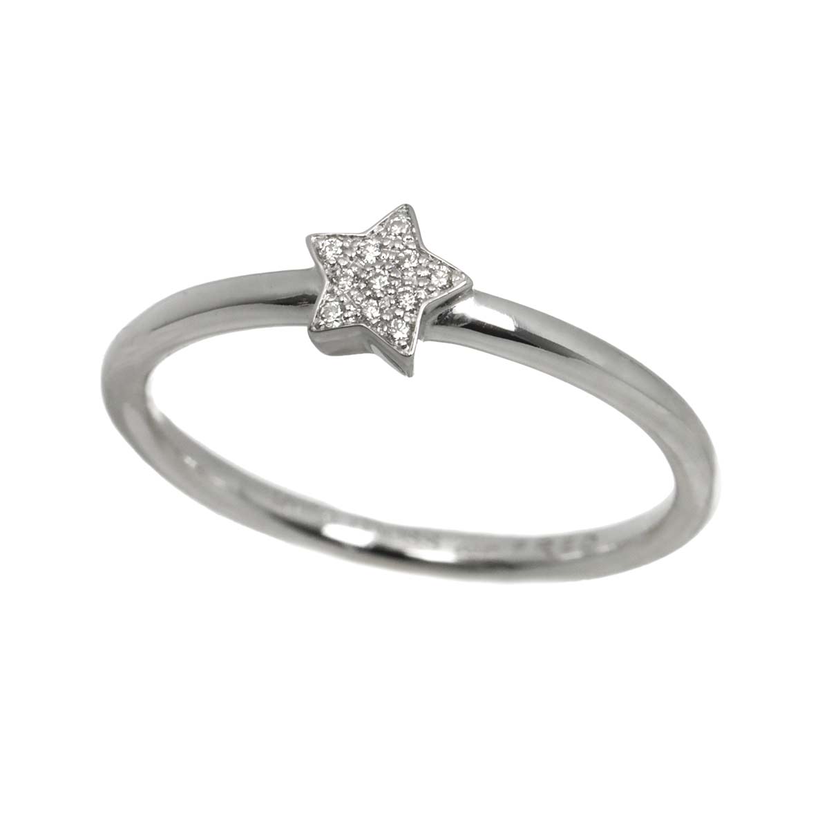 Diamond Ring 18K WG Size51 5.5-5.75(US)