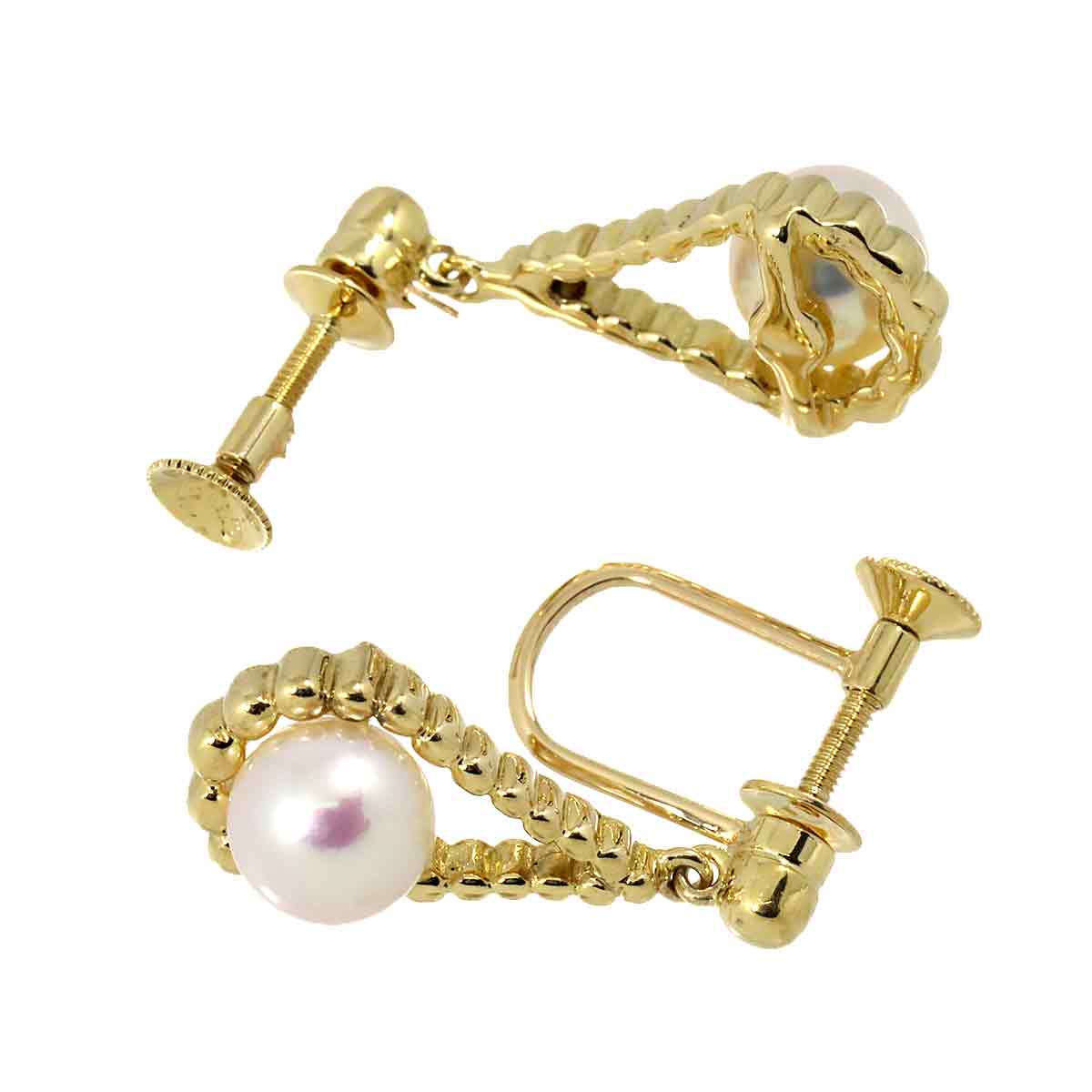 Akoya Pearl 6.1mm Earrings 18K Yellow Gold 750