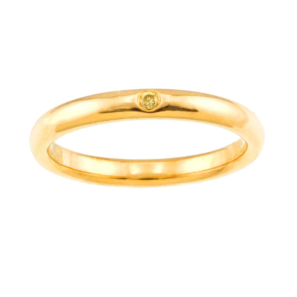 Stacking Diamond 1P Ring 18K Yellow Gold 750 Size7.25-7.5(US)