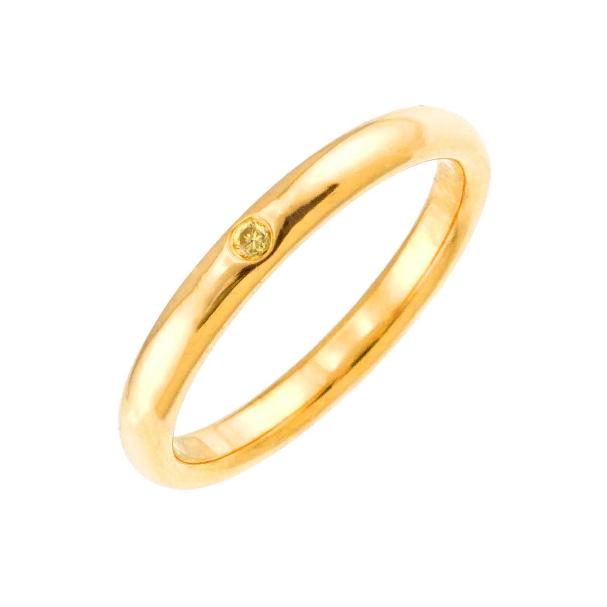 Stacking Diamond 1P Ring 18K Yellow Gold 750 Size7.25-7.5(US)