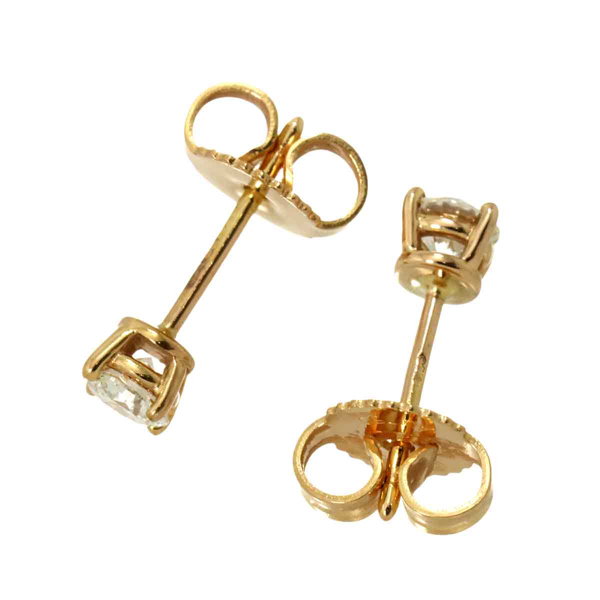 Diamond Earrings Pierced 18K PG 750