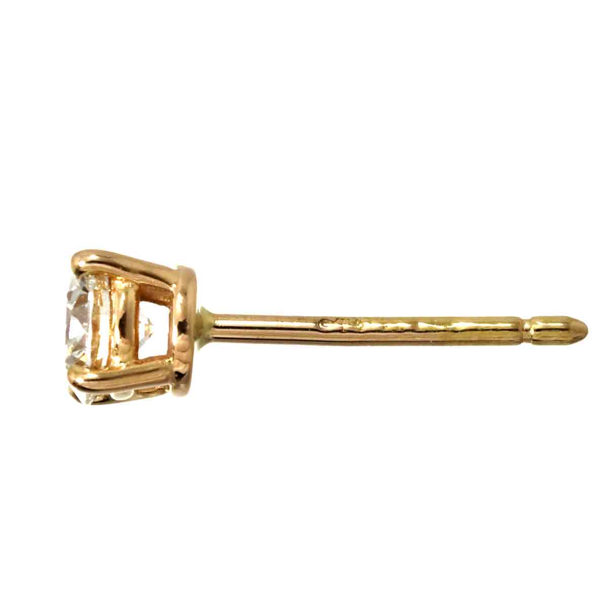 Diamond Earrings Pierced 18K PG 750