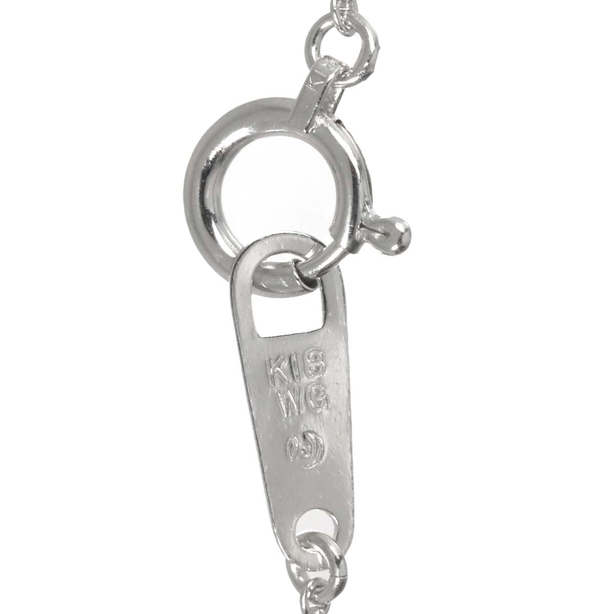 Akoya Pearl 5.3mm Diamond 0.01ct Necklace 18K WG 750