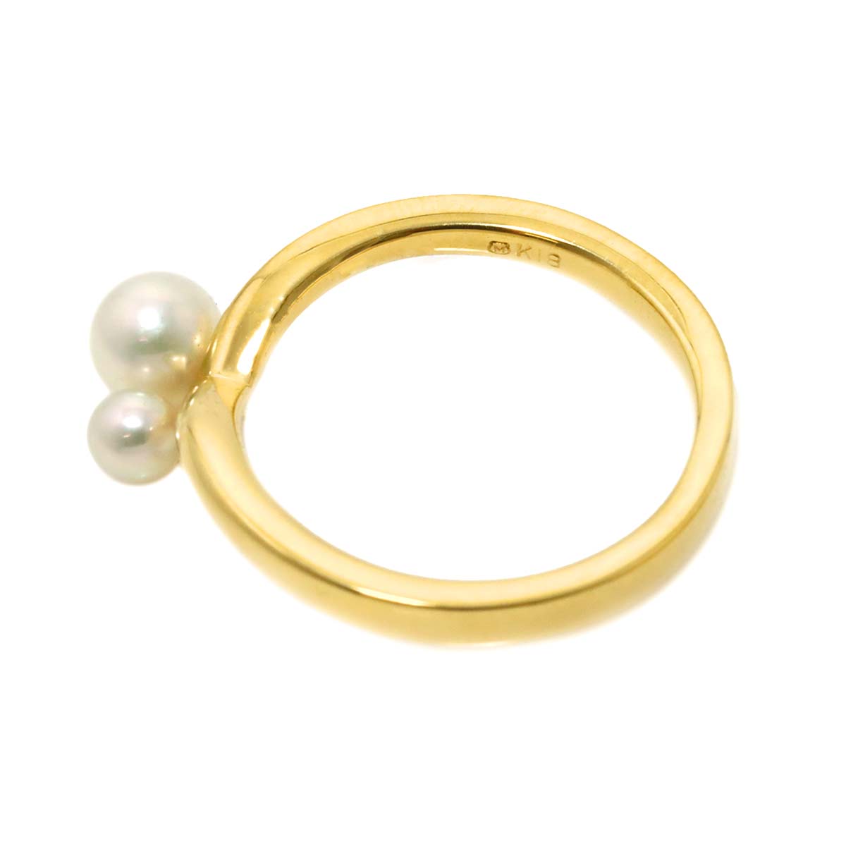 Akoya Pearl 4.6-3.1mm Ring 18K YG 750 4-4.5(US)