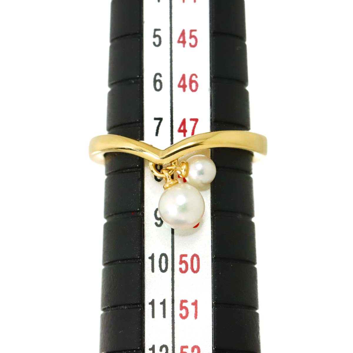 Akoya Pearl 4.6-3.1mm Ring 18K YG 750 4-4.5(US)