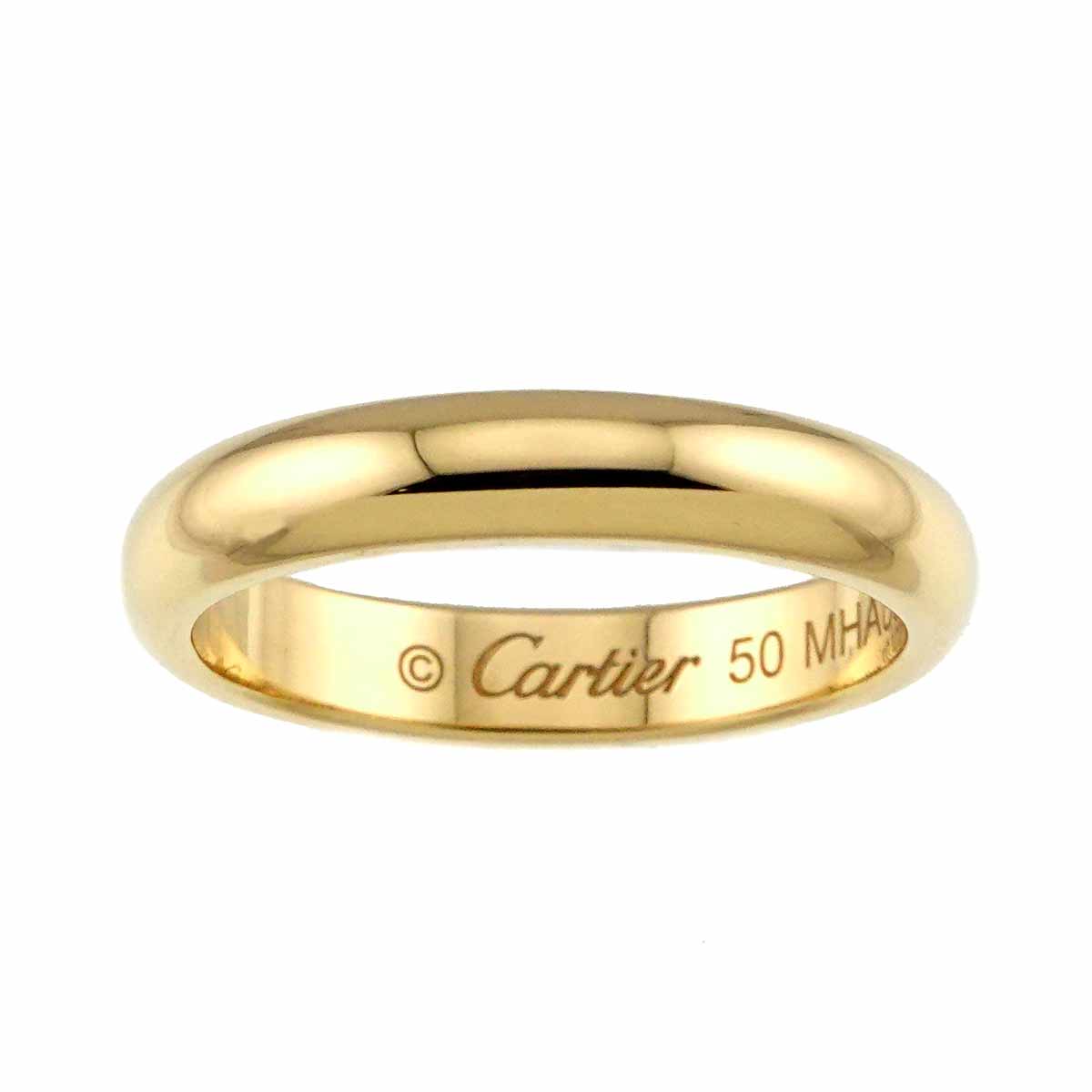 Classic Band Ring 18K Yellow Gold 750 size50 5.25(US)