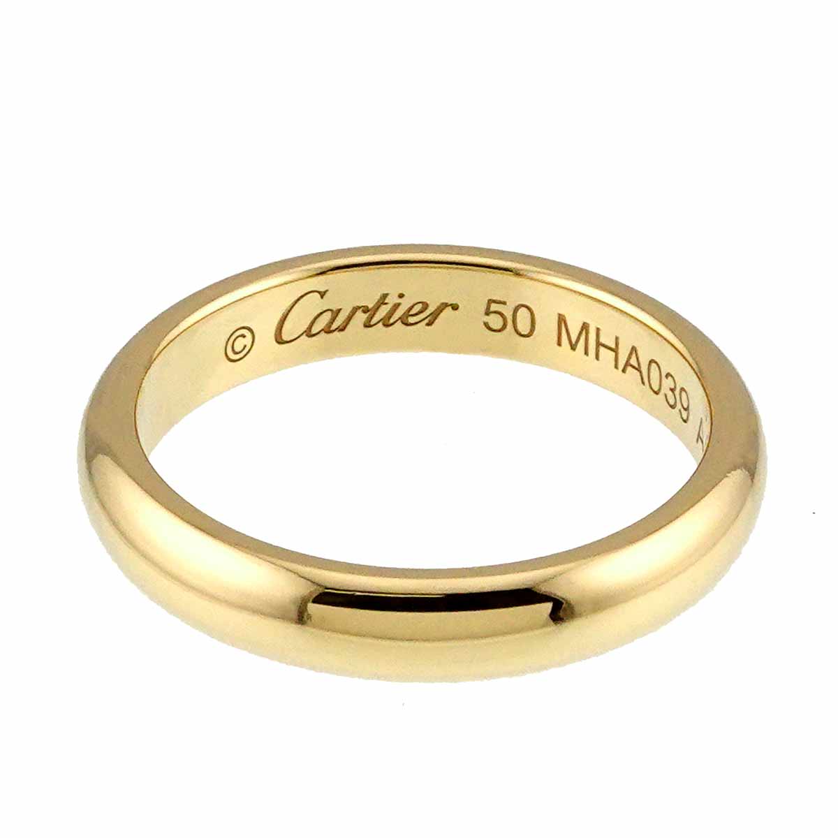 Classic Band Ring 18K Yellow Gold 750 size50 5.25(US)