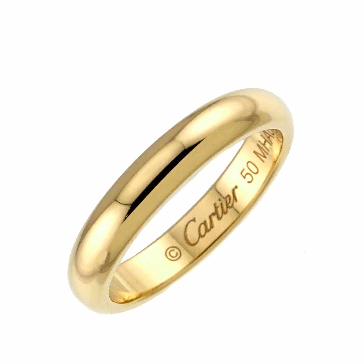 Classic Band Ring 18K Yellow Gold 750 size50 5.25(US)