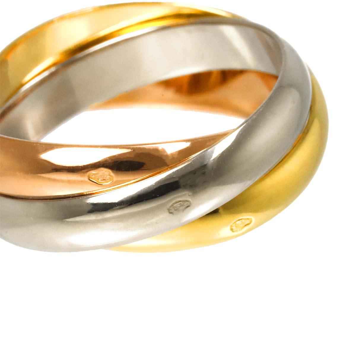 Trinity Ring MM 18K YG WG PG 750 Size54 6.5-6.75(US)