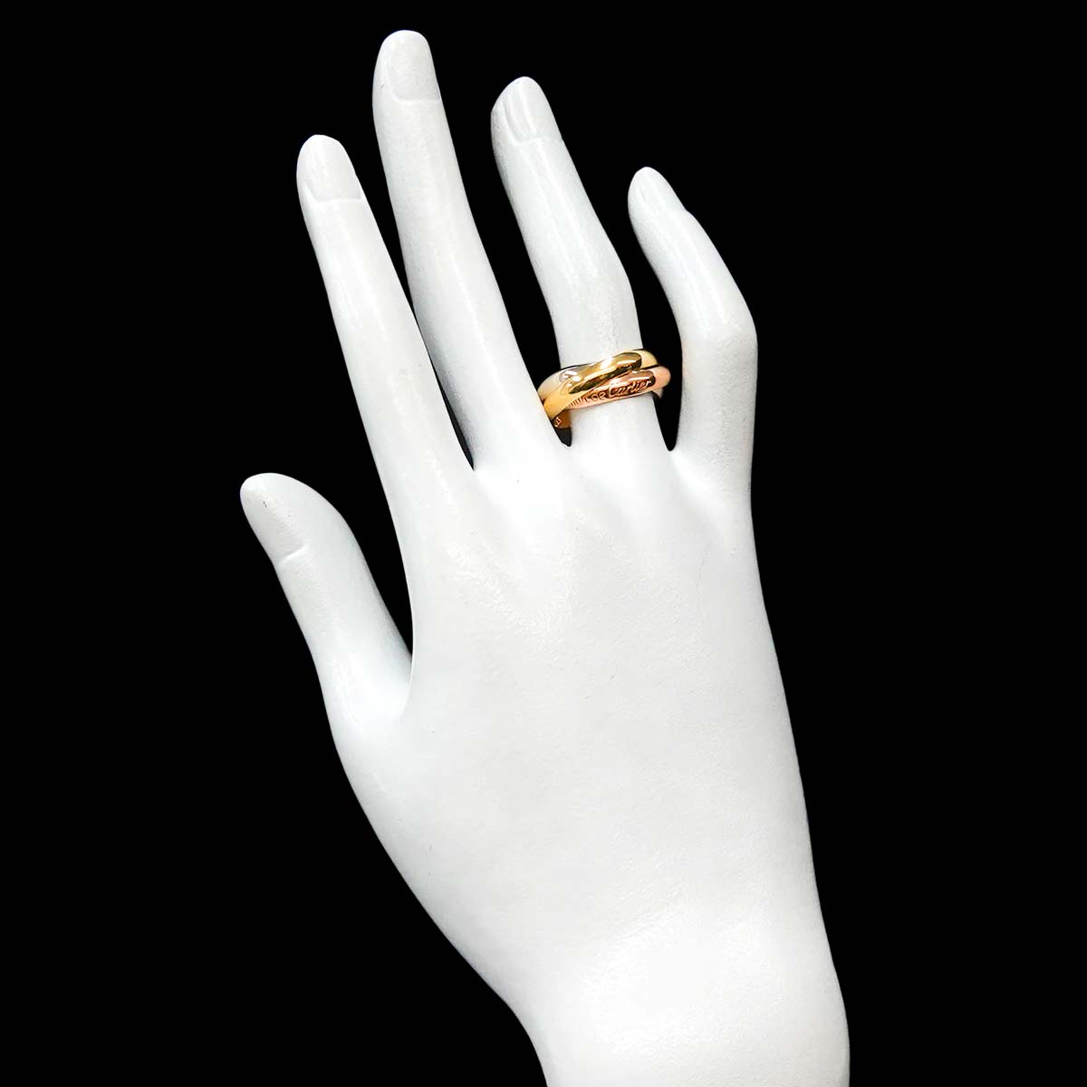 Trinity Ring MM 18K YG WG PG 750 Size54 6.5-6.75(US)