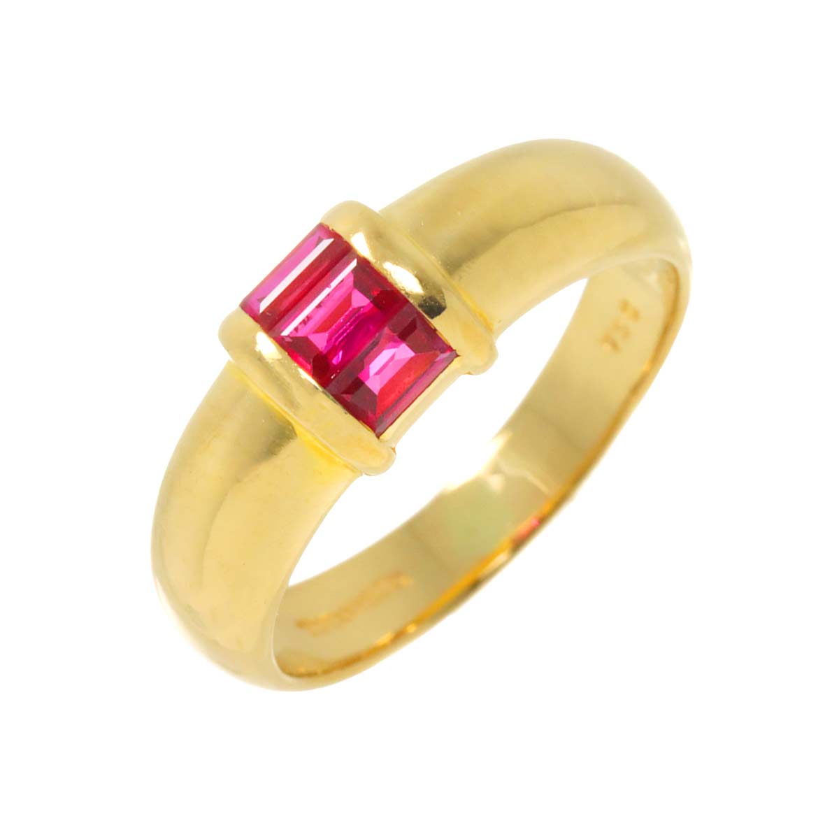 Stacking Ruby Ring 18K YG 750 size4.5-4.75(US)