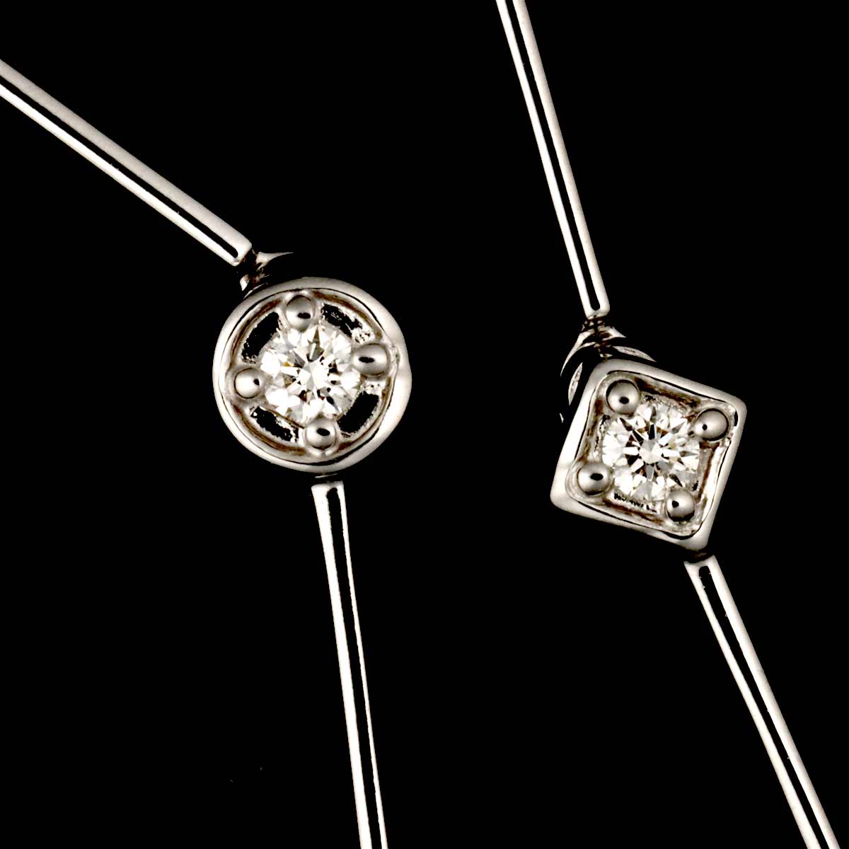 Diamond 0.29ct Necklace 18K White Gold 750