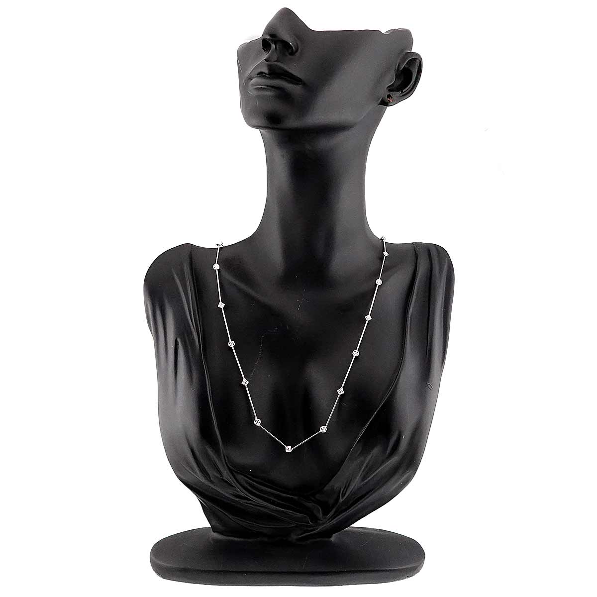 Diamond 0.29ct Necklace 18K White Gold 750