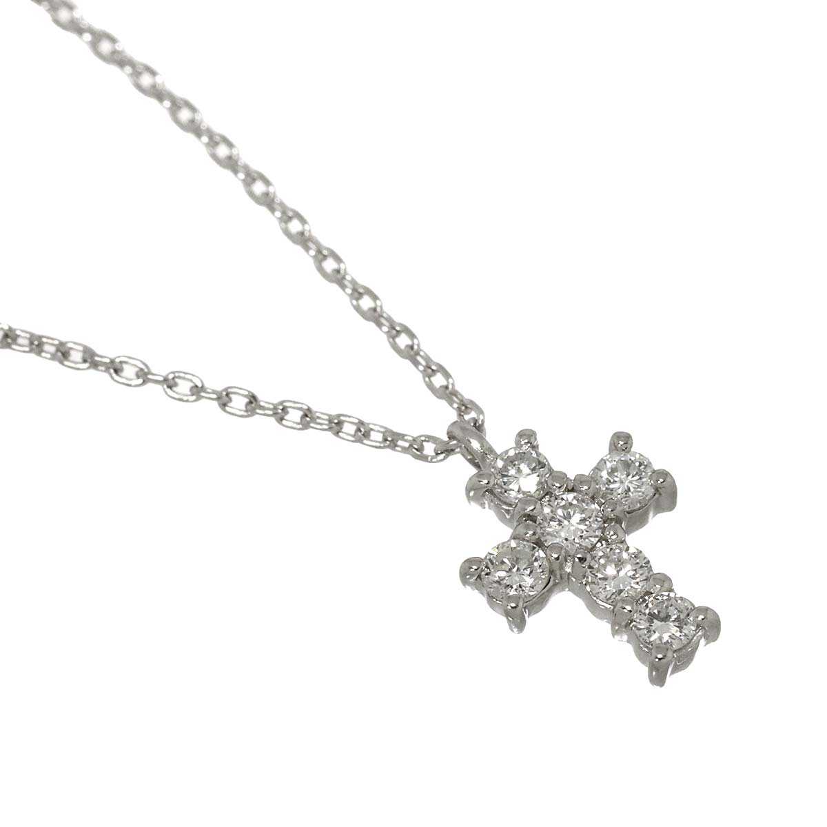 Cross Diamond 0.18ct Necklace Platinum