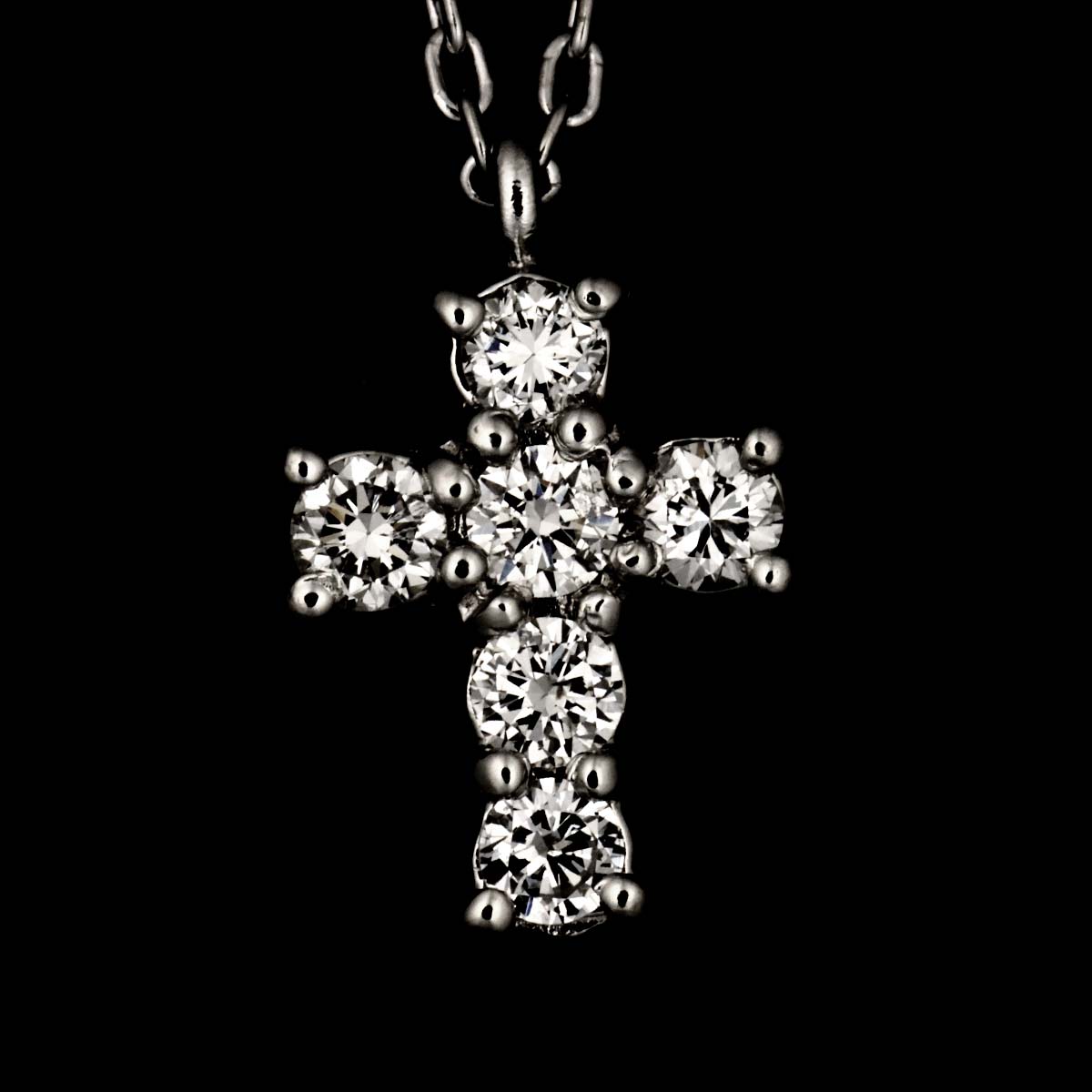 Cross Diamond 0.18ct Necklace Platinum