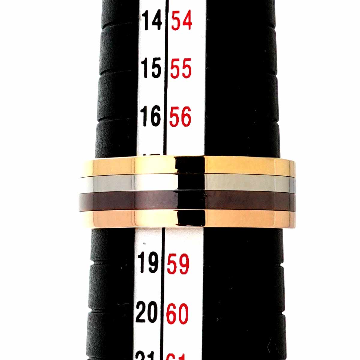 Quatre Ring 18K WG PG YG 750 Stainless Size58 8-8.25(US)