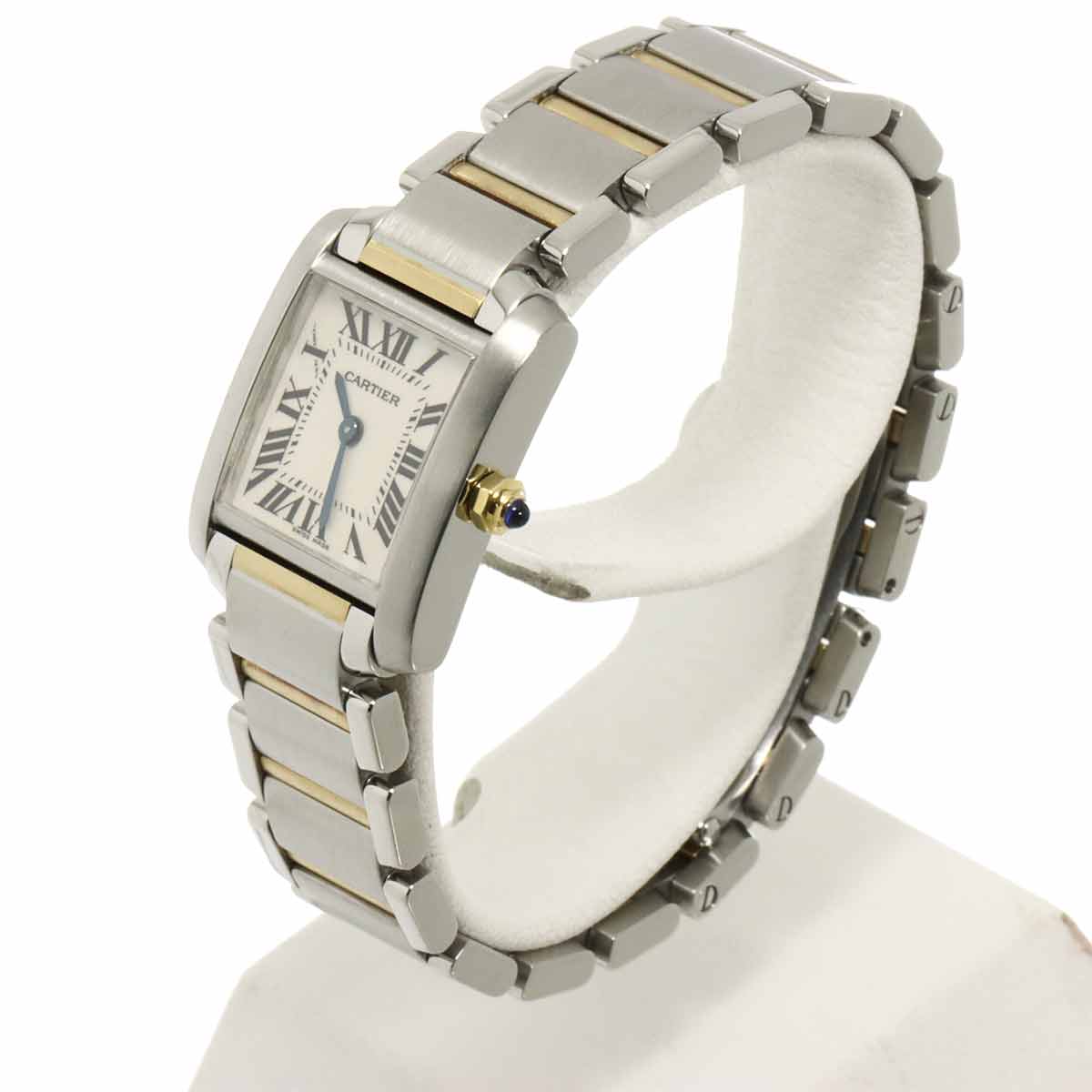 Tank Francaise SM W51007Q4 750 YG Quartz Cream Dial Ladies