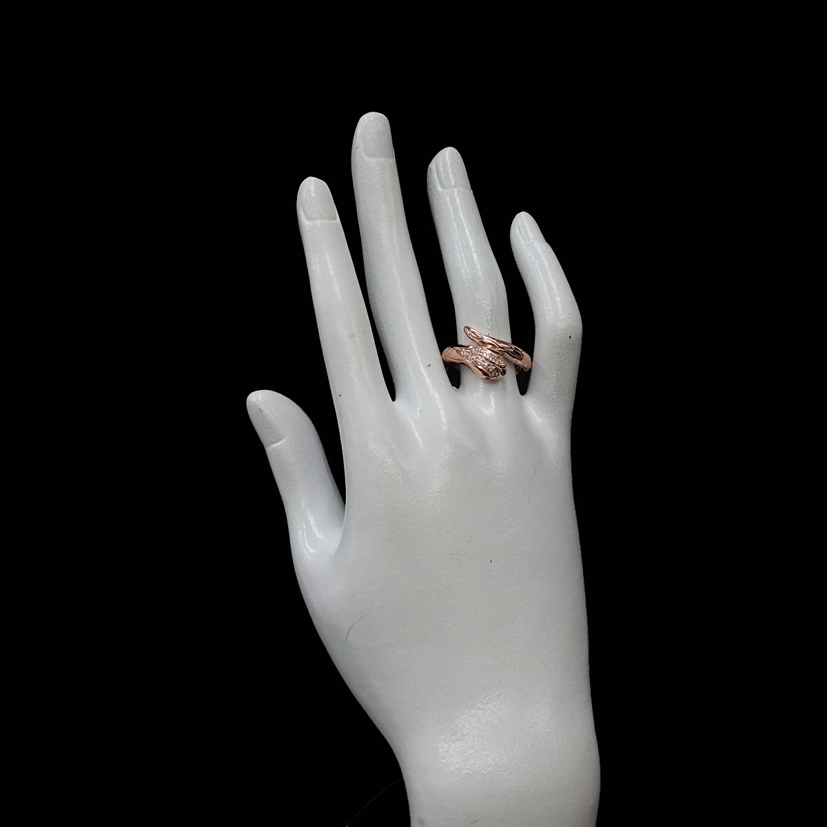 Diamond 0.13ct Ruby Ring 18K PG Pink Gold 750 Size6.75(US)