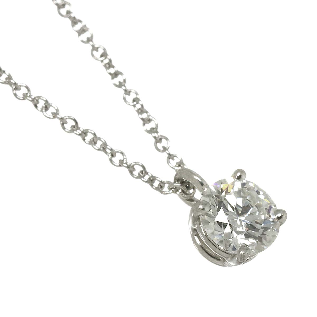 Solitaire Diamond Necklace Platinum