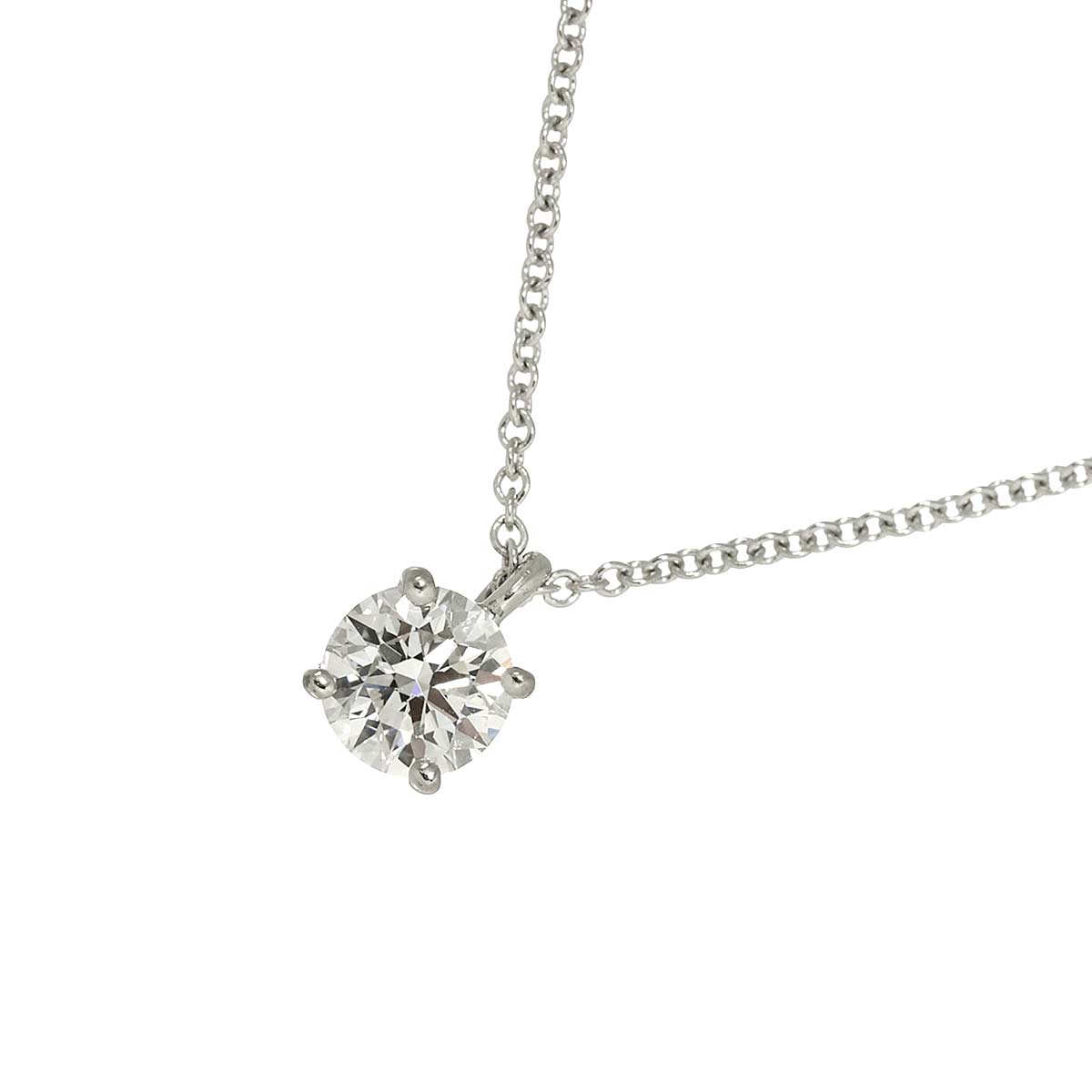 Solitaire Diamond Necklace Platinum