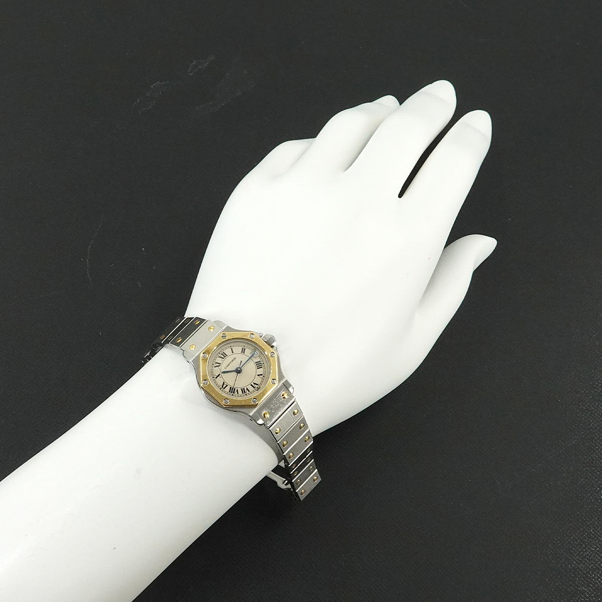 Santos Octagon SM W2001683 YG Quartz cream Dial Ladies