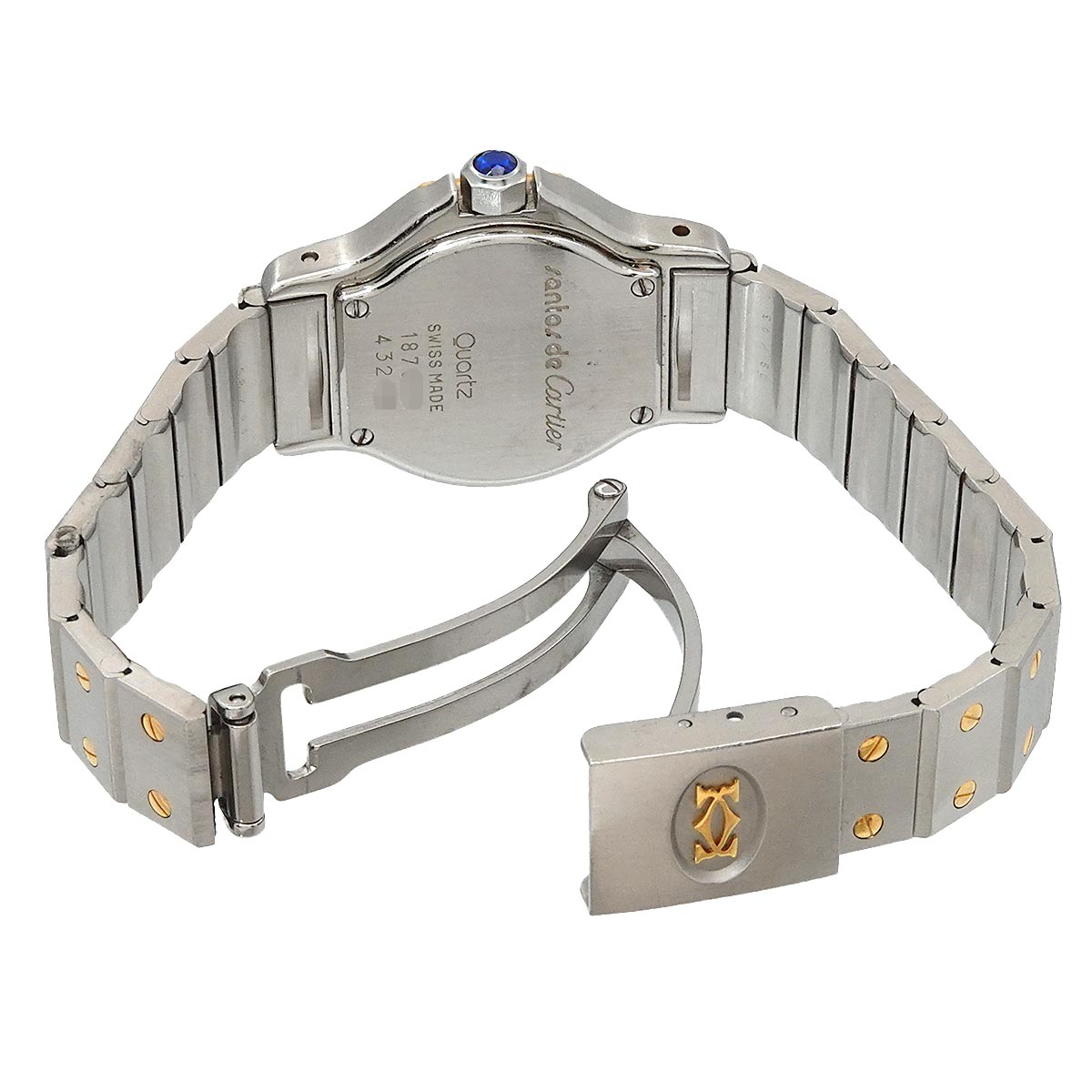 Santos Octagon SM W2001683 YG Quartz cream Dial Ladies