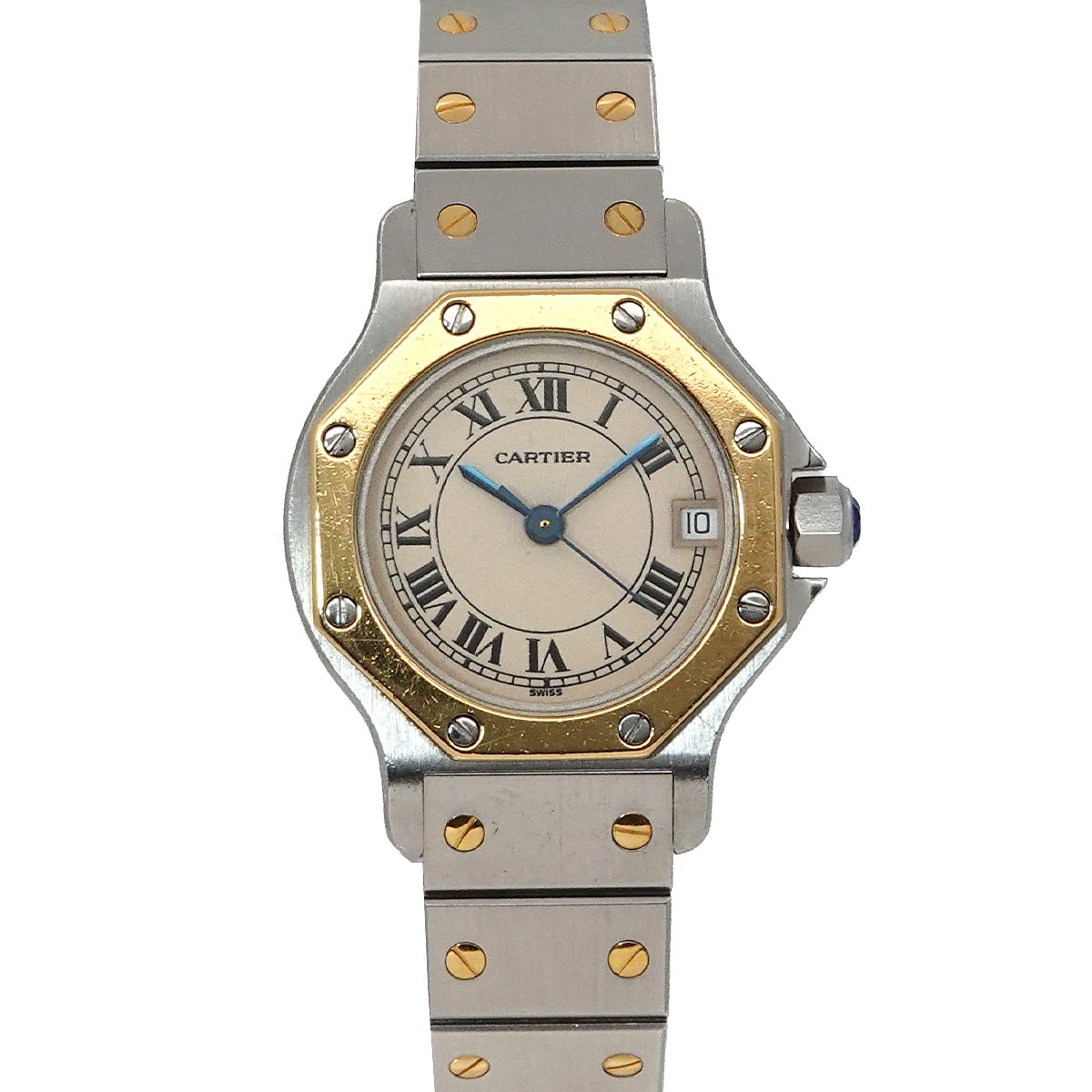 Santos Octagon SM W2001683 YG Quartz cream Dial Ladies