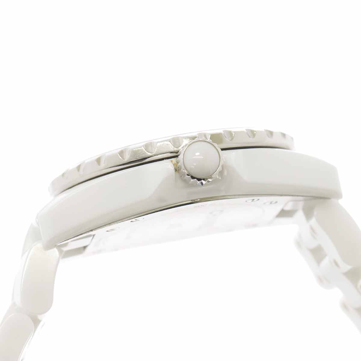 J12 33mm H0968 Date Ceramic Quartz White Dial Ladies Watch