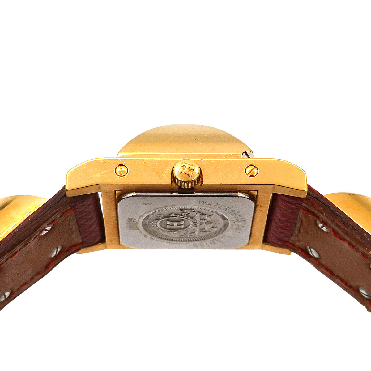 Medor Vintage pyramid Gold studs Quartz White Dial Ladies