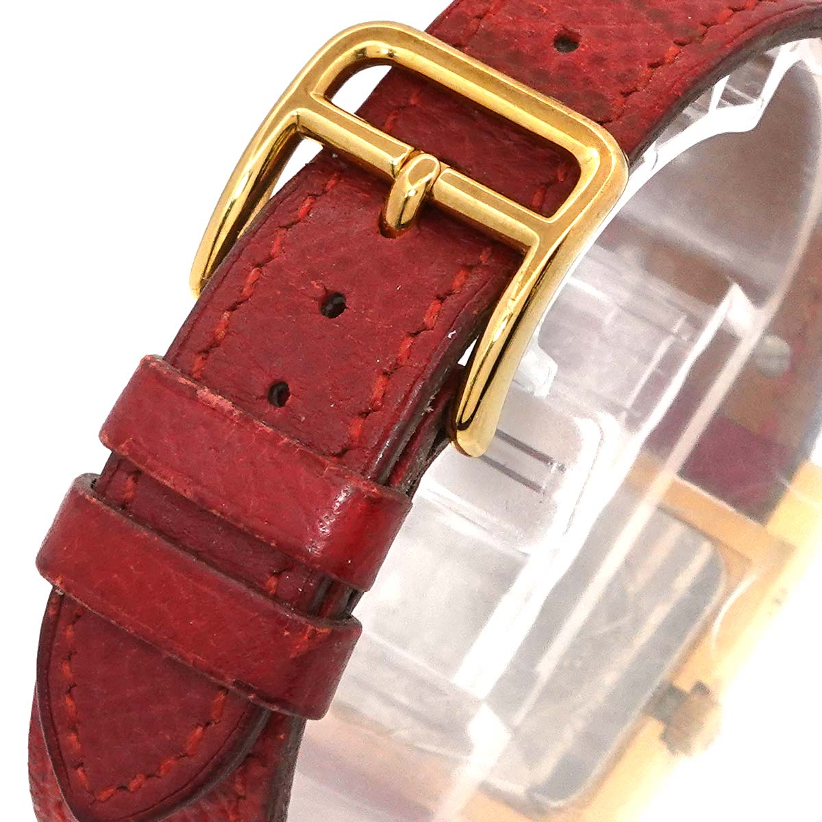 Medor Vintage pyramid Gold studs Quartz White Dial Ladies