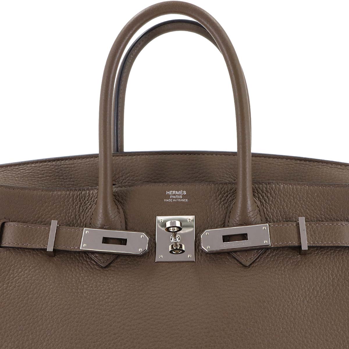 Birkin 30 Hand Bag Veau Togo Toupe Gris Asphalte Brown Purse