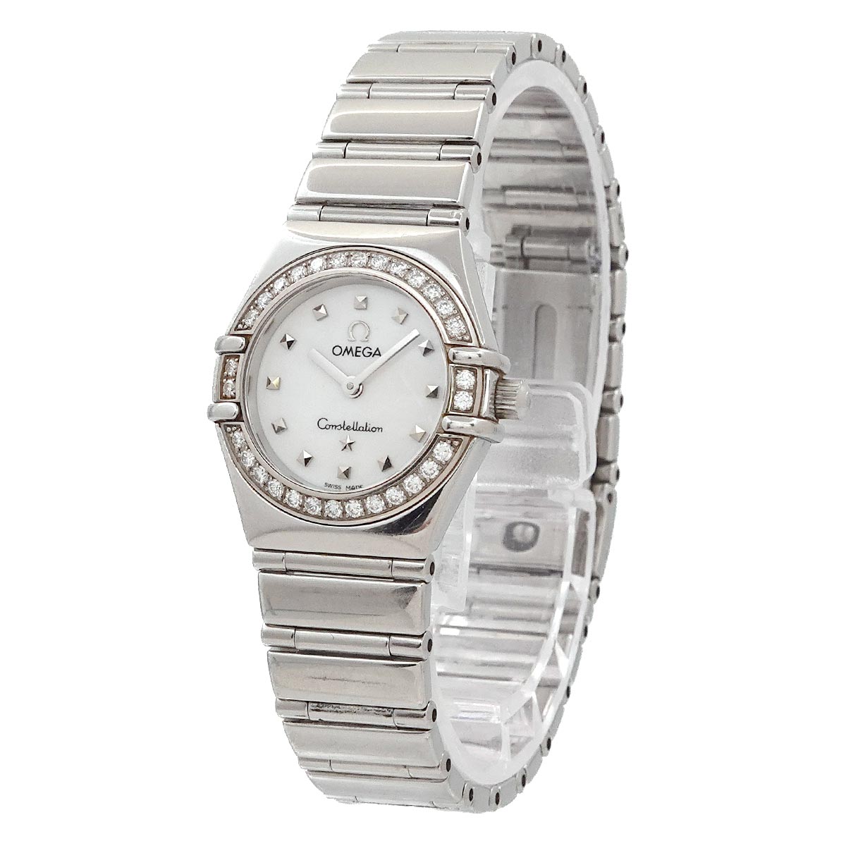 Constellation Mini Diamond Quartz White Shell Dial