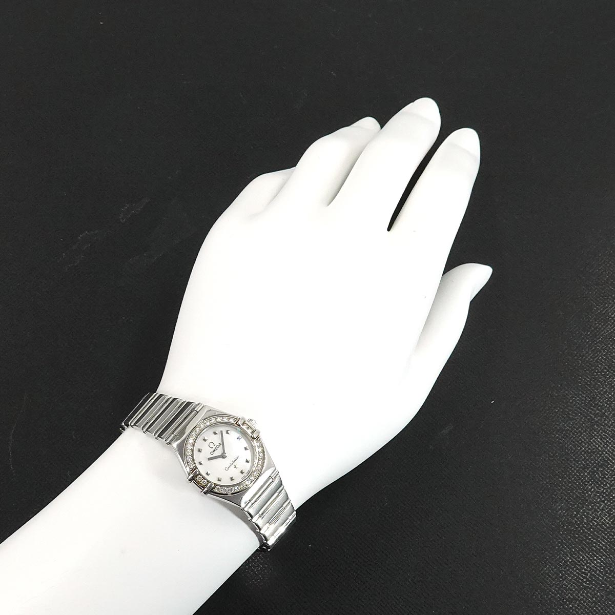 Constellation Mini Diamond Quartz White Shell Dial
