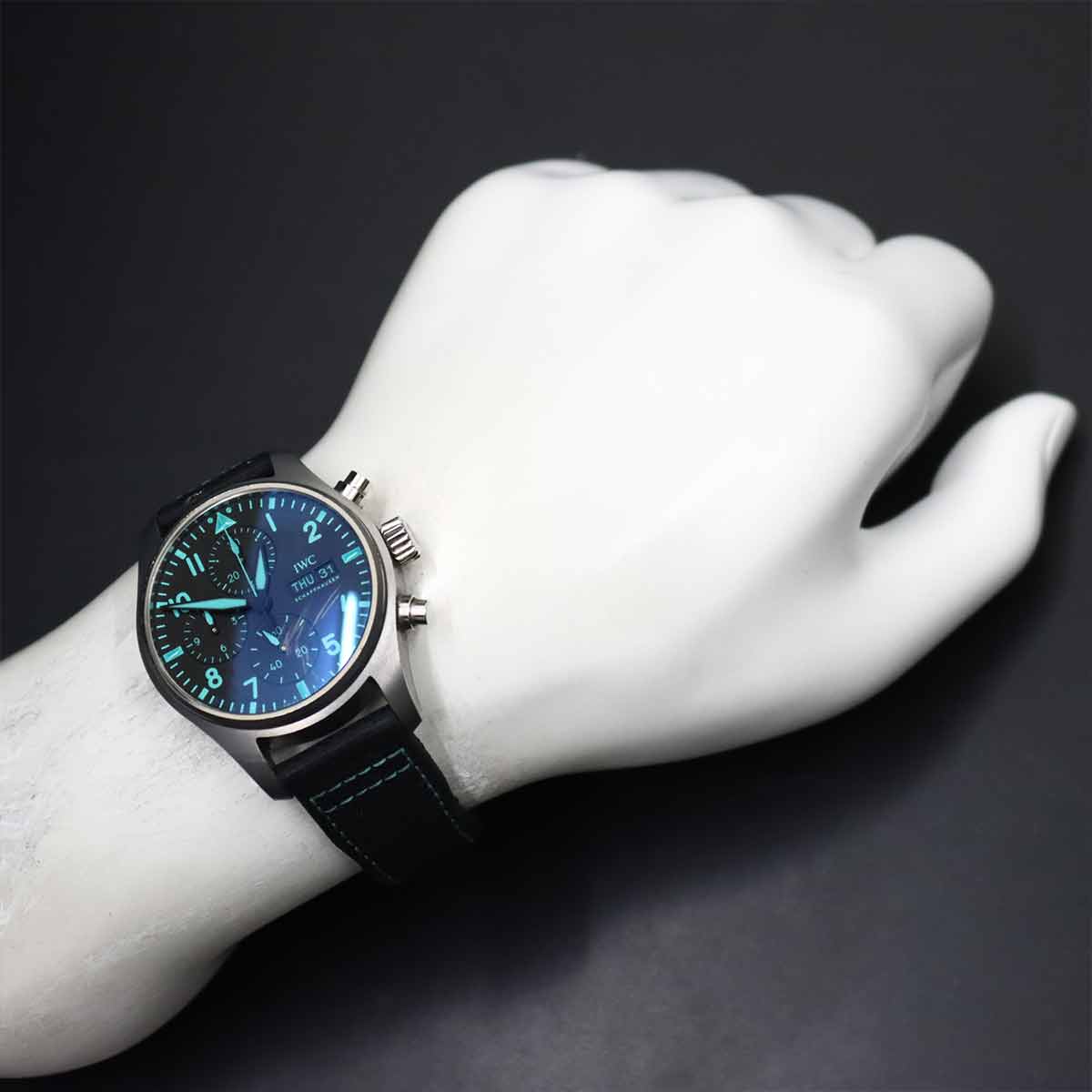 Pilot Watch Chronograph IW388108 Automatic Black Dial Mens