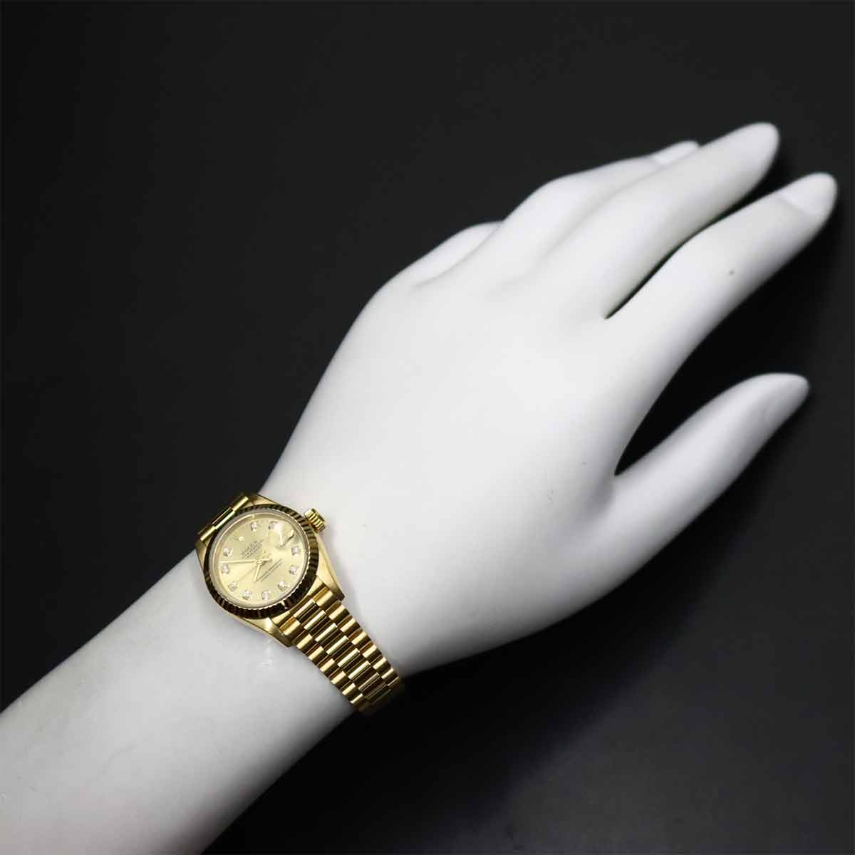 Datejust 69178G Serial W 750 YG 10P Diamond Gold Dial Ladies