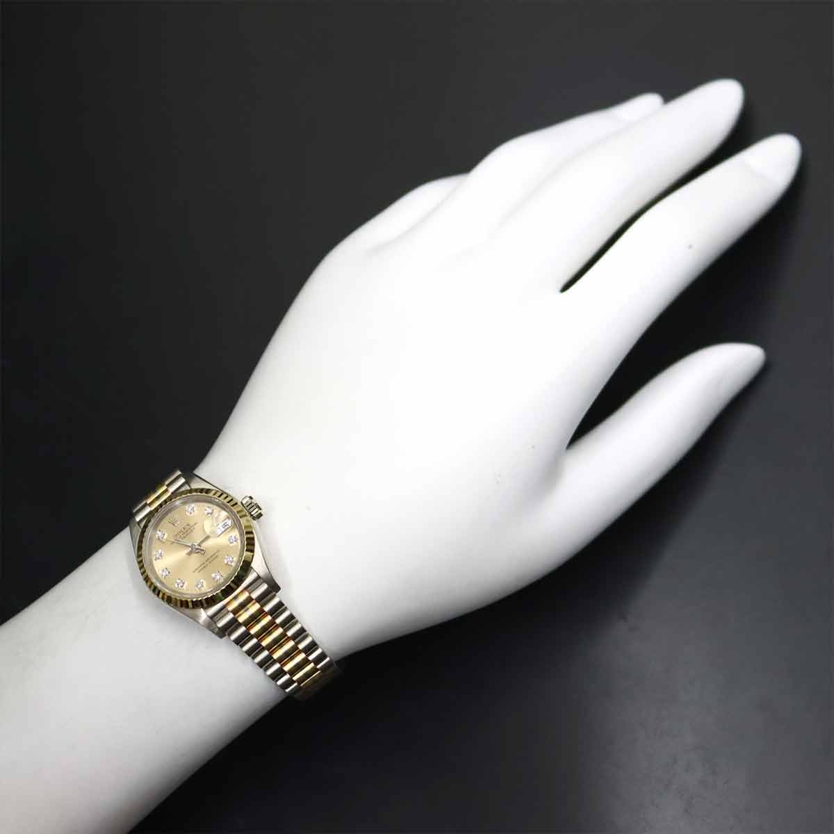 Datejust 69179G BIC Tridor 10P Diamond 750 WG YG PG Gold Dial