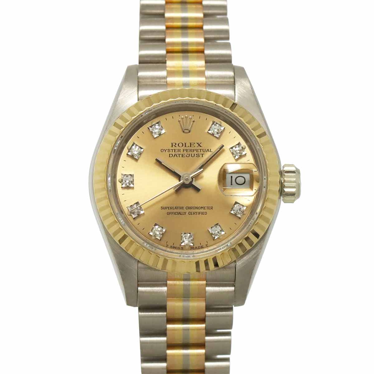 Datejust 69179G BIC Tridor 10P Diamond 750 WG YG PG Gold Dial