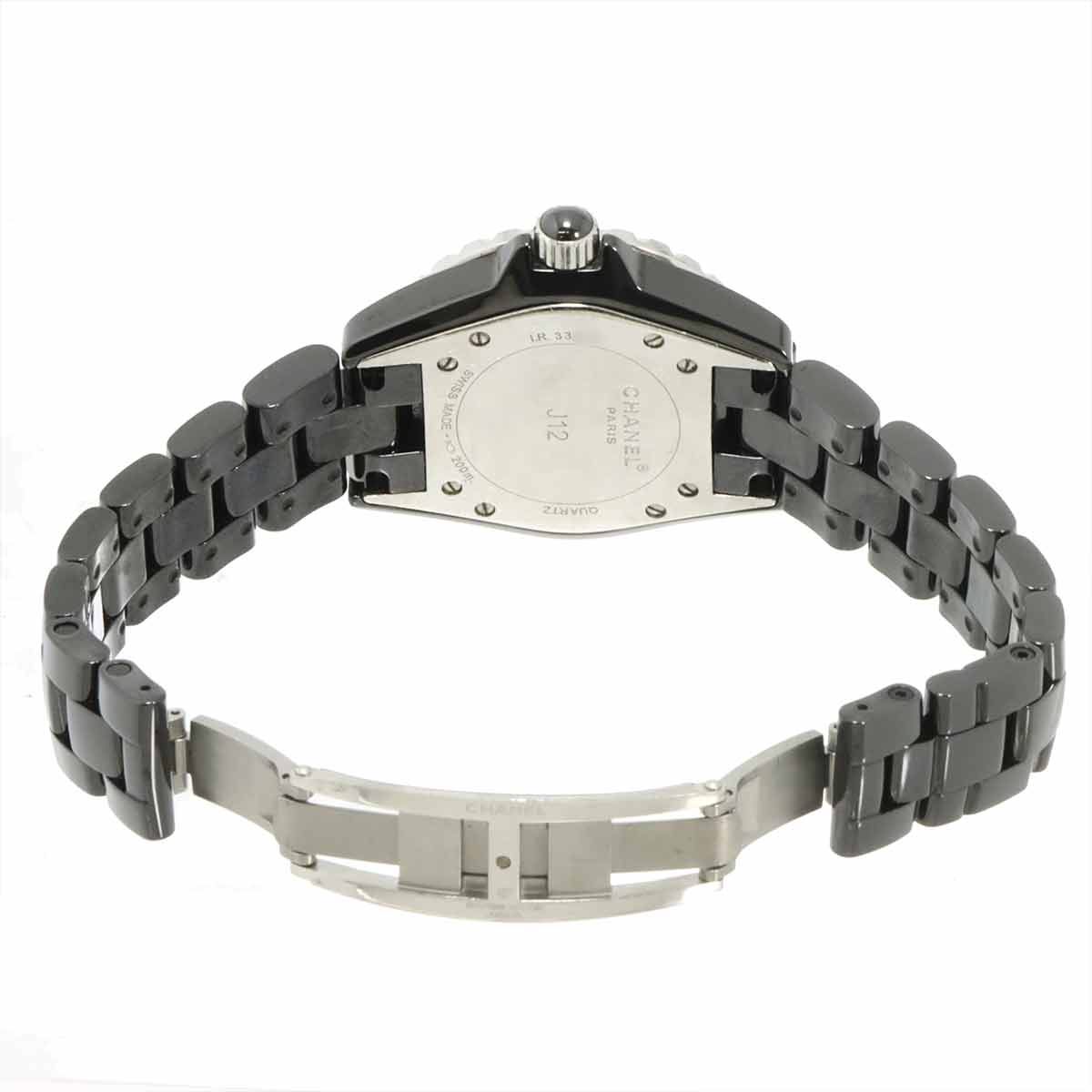 J12 H1625 12P Diamond Quartz Black Dial Ladies Watch