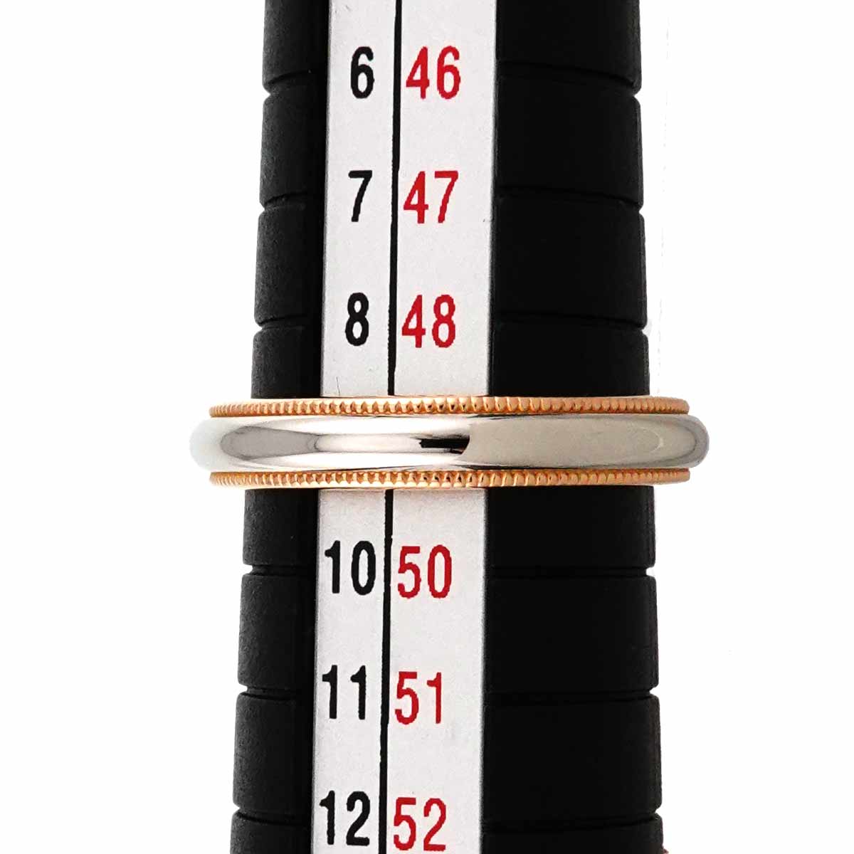 Milgrain Band Ring 18K PG 750 Platinum Size4.75-5(US)