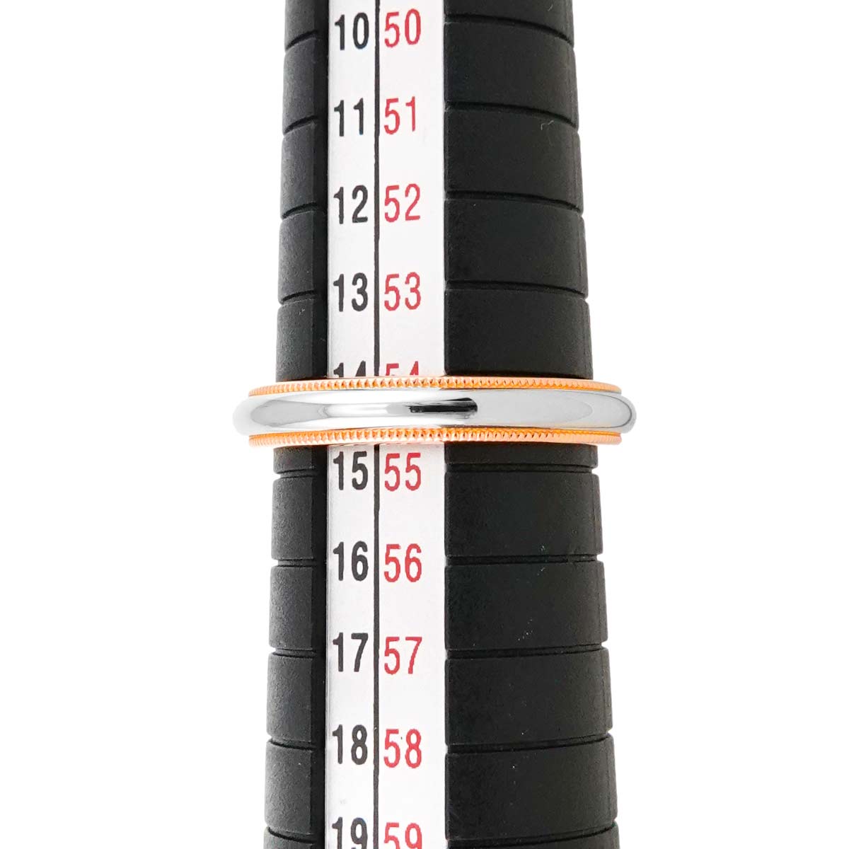 Milgrain Band Ring 18K PG 750 Platinum Size6.75-7.25(US)