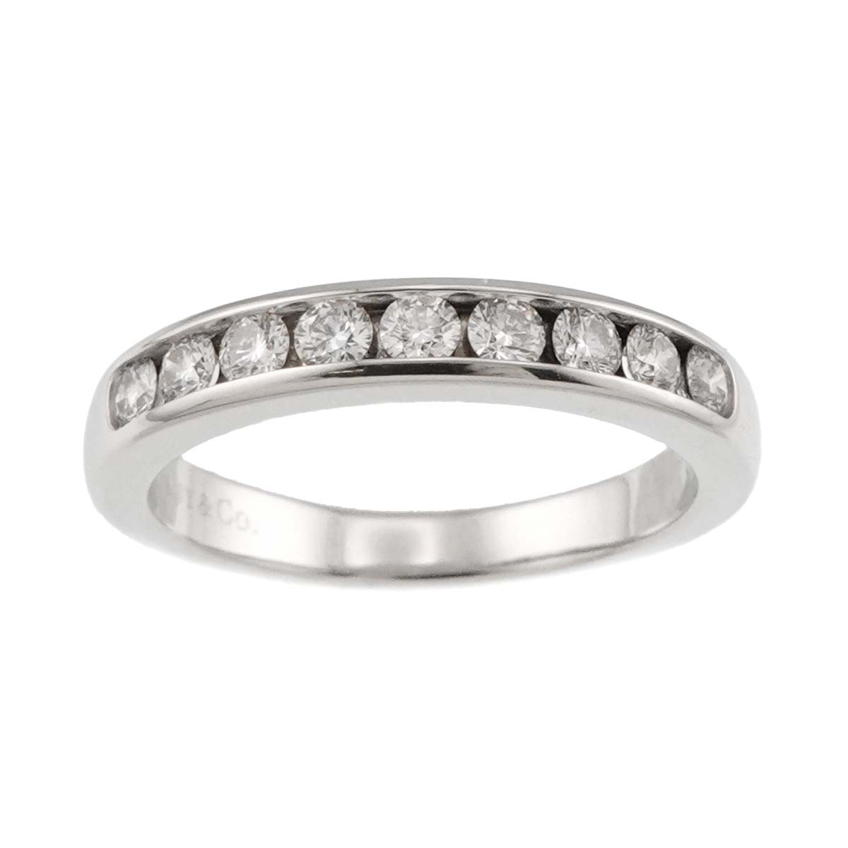 Half Diamond band Ring Platinum Size5-5.25(US)