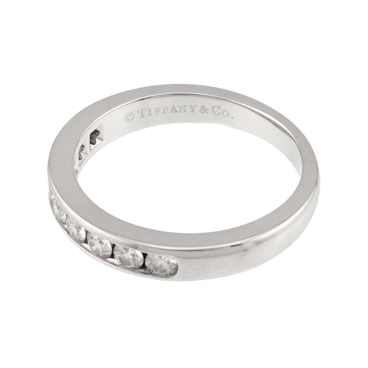 Half Diamond band Ring Platinum Size5-5.25(US)