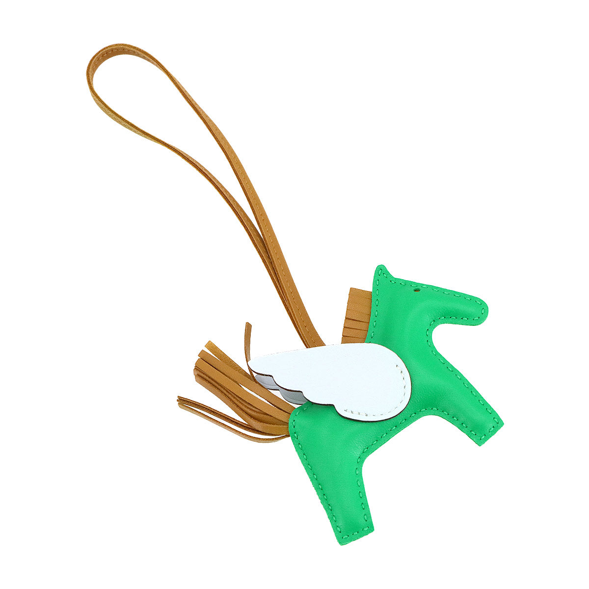 Rodeo Pegasus PM Bag Charm Agneau Milo Menthe Sesame Bleu Brumu