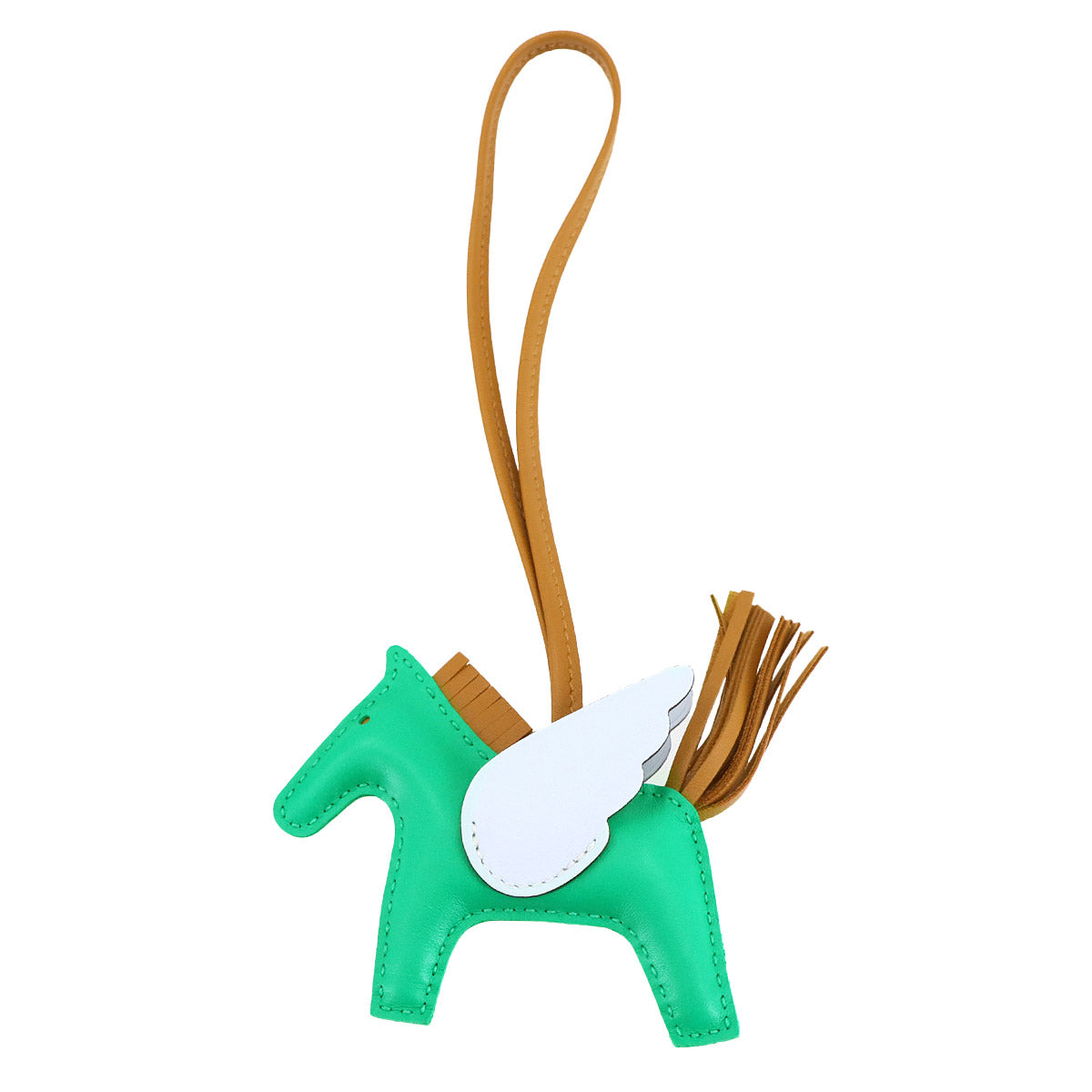 Rodeo Pegasus PM Bag Charm Agneau Milo Menthe Sesame Bleu Brumu