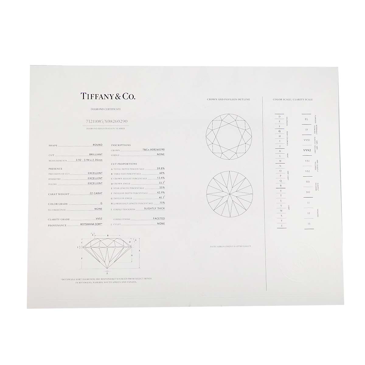 Solest Diamond 0.22ctx2 G/VVS2/3EX Earrings Pierced Pt